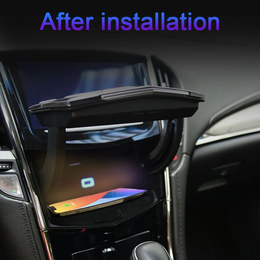 15W Special Car QI wireless charging phone charger fast charger charging pad plate For Cadillac ATS XTS 2017 2018 2019 2020 2021