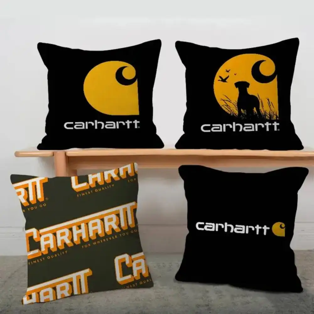 Workwear Style Printed Throw Pillow Cover Vintage Industrial Cushion Case for Sofa Bedroom Living Room Home Decor Hidden Zipper