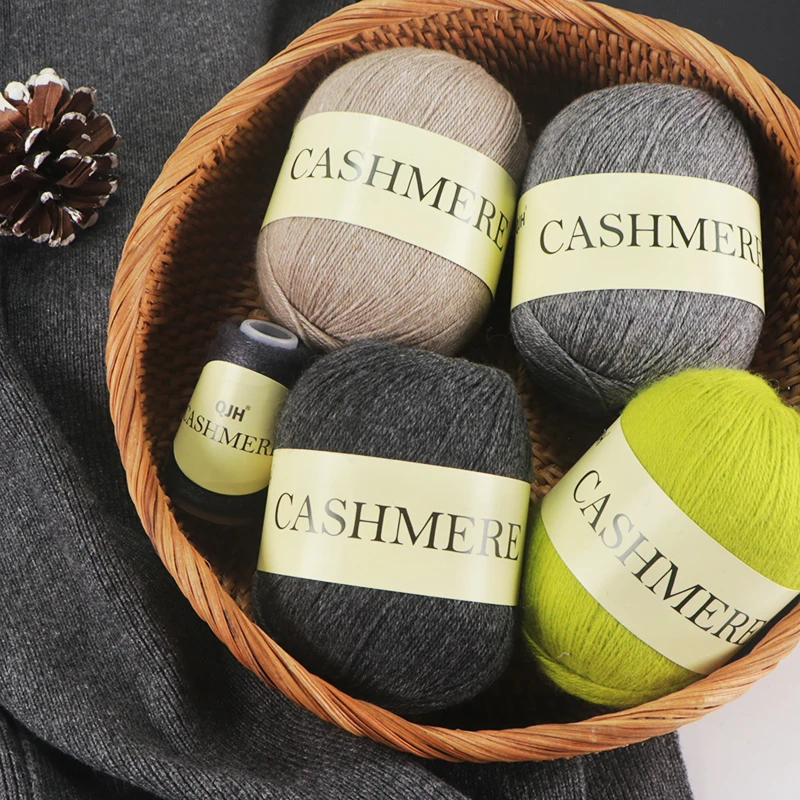 6pcs Cashmere Yarn, Crochet Hand-knitted Cashmere Knitting QJH Wool Yarn, Scarf Hand-Weaving  Sweater Wool Ball Thread Yarn