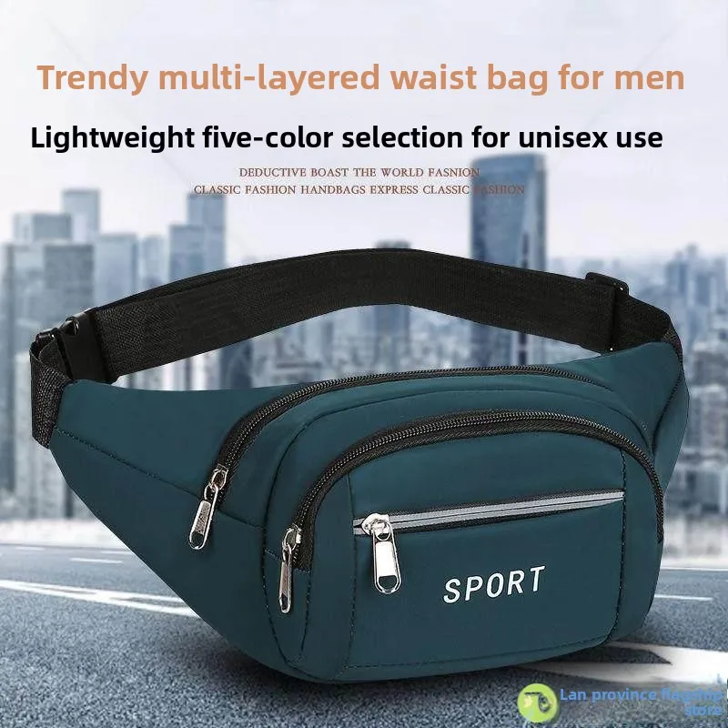

Unisex Large Capacity Waterproof Wear-Resistant Waist Bag for Business And Sports Mobile Phone Wallet Multifunctional Work Bag