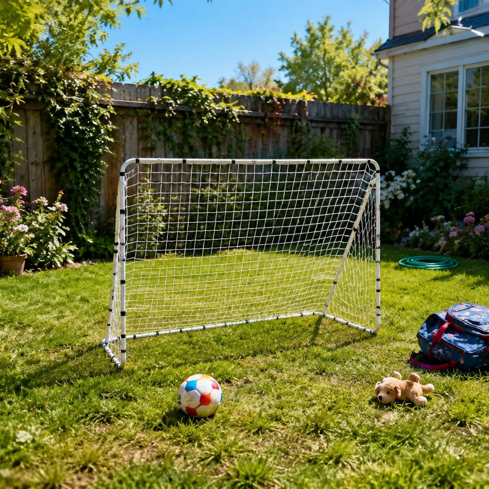 Outdoor Sports Net - Stahl-Fußballtor für Innen- und Außenbereich Fußball-Trainingstor