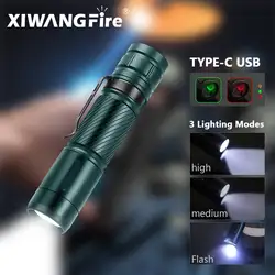 LED Portable Flashlight USB Rechargeable High power Ultra Bright Outdoor Camping Lantern Torch Night Fishing Hunting Lantern