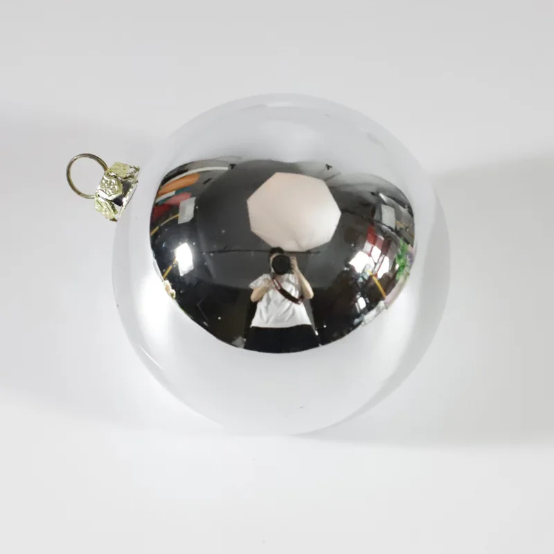 100 sets 5.5cm/7.5cm Sublimation Christmas Photo Frame Ball Christmas Ball Blanks For Tree/Home/Party Decoration