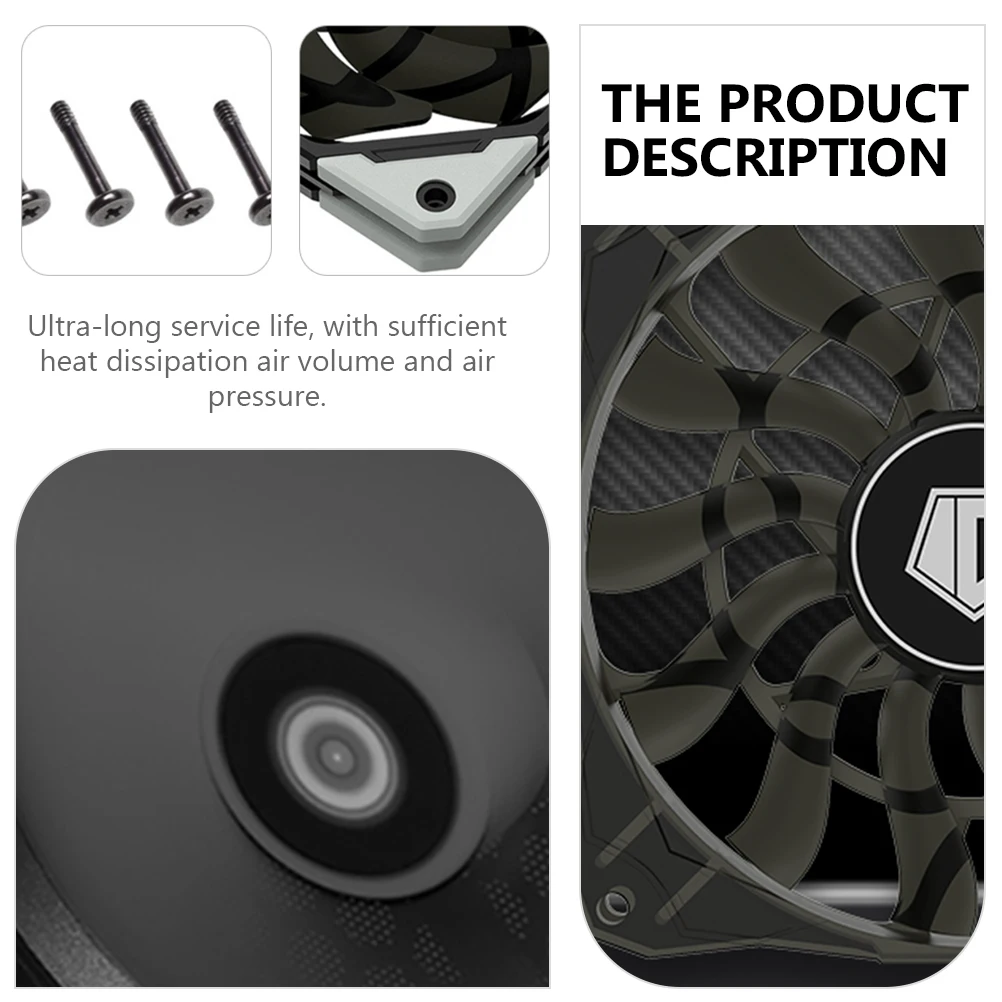 

12Cm Computer Cooling Fan Pwm Control Hydro Silent Bearing High Air Pressure Long Life For Desktop Chassis