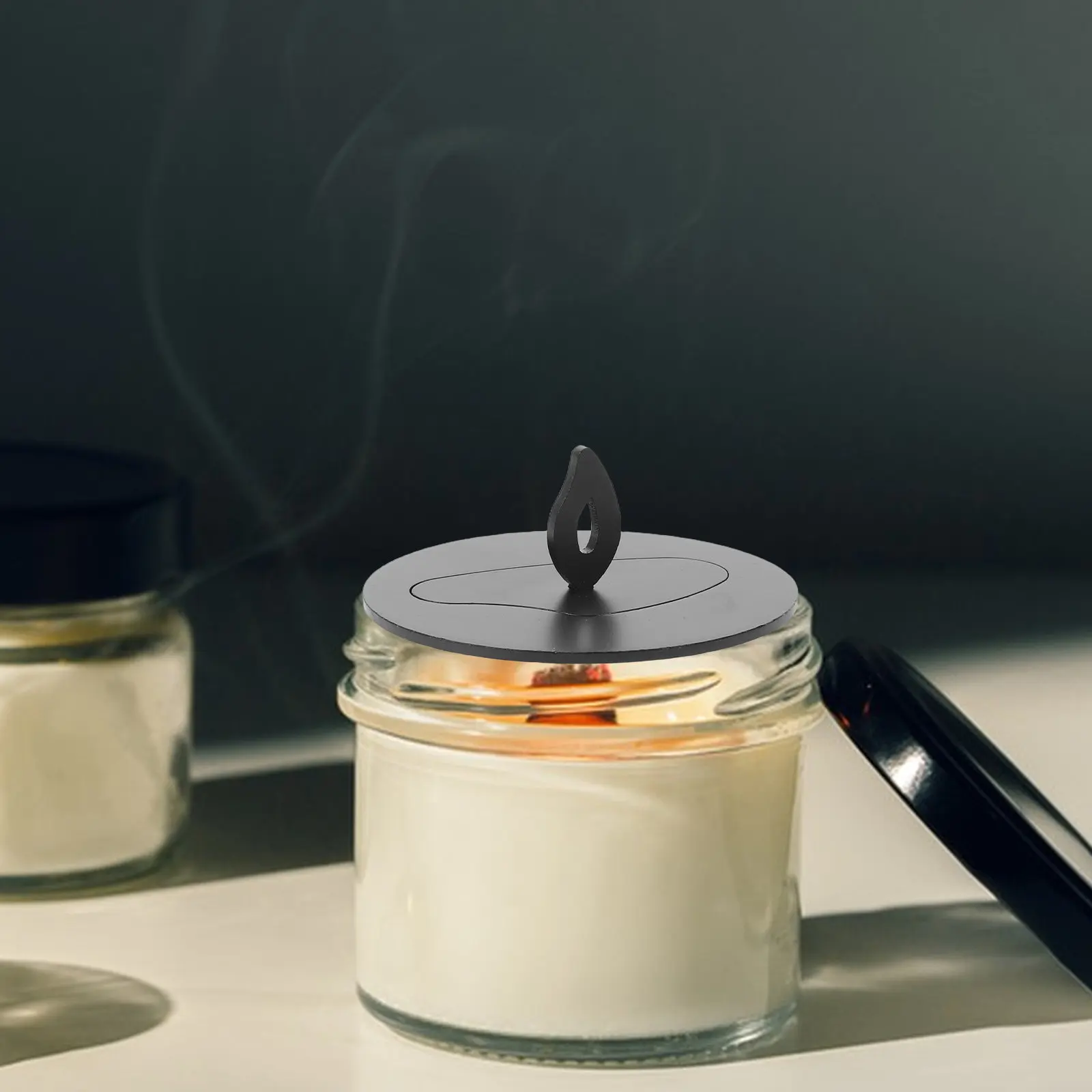 Stainless Steel Lid Universal Jar Snuffer Cap Decorative Topper Dust Cover Heat Diffuser Flame Extinguisher Even