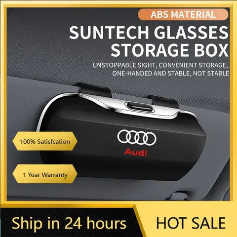 2025 핫 아우디 로고 Q3 Q5 Q7 Q8 A3 A4 A5 A6 A7 A8 키 케이스 액세서리 차량용 바이저 선글라스 안경 케이스 안경 홀더 C