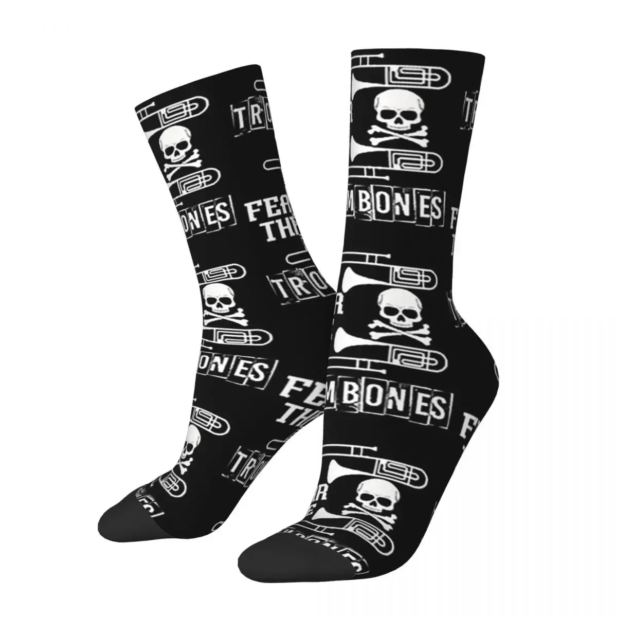 Fear The Trombones Socks Harajuku Super Soft Stockings All Season Long Socks Accessories for Man's Woman's Birthday Present