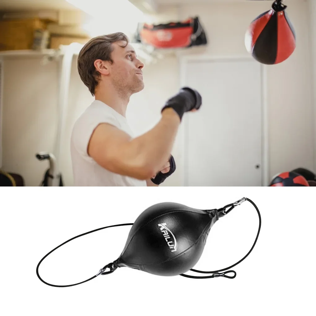 Quality PU Leather Boxing Punching Bag, Inflatable Speed Bag, Double End Reflex Speed Balls