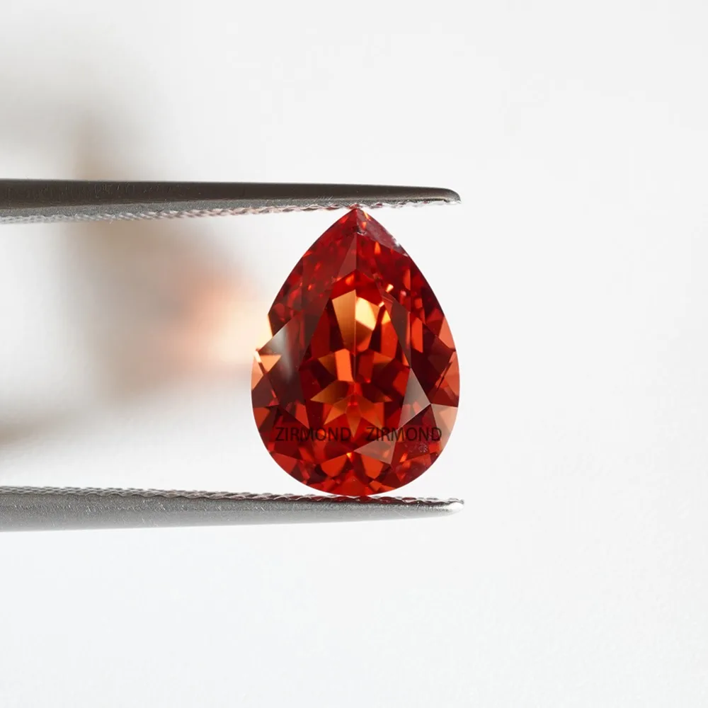 

Charming Lab Created Padparadscha Sapphire Orange Pink Top Pear Cut Loose Gems for Anniversary Rings Setting with AGL Report