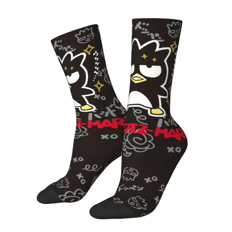 Custom Cute BAD Badtz-Maru Sanrio Cartoon XO Child Socks Men Women Warm 3D Print Football Sports Socks