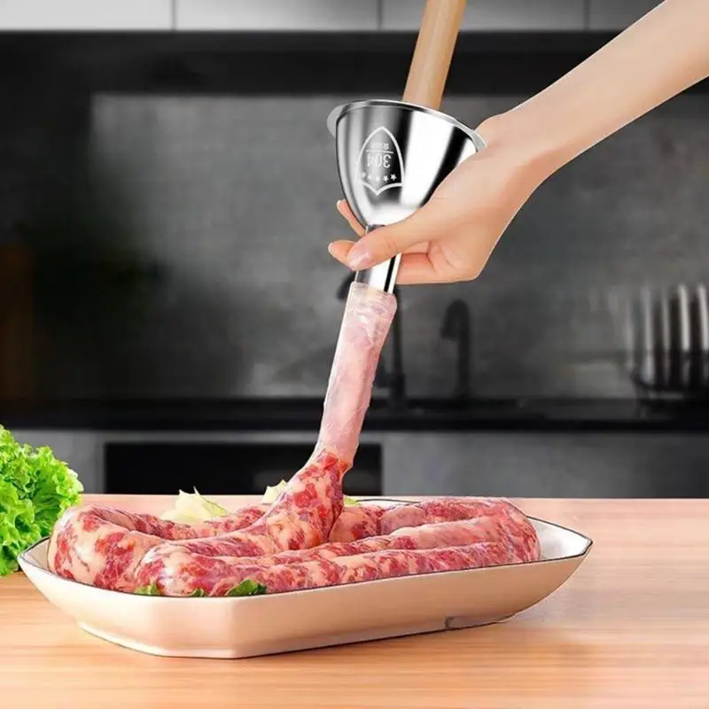 

Наполнитель для колбас из нержавеющей стали 304 с несколькими насадками для начинки из кровяной колбасы и грубого мяса Y5GB