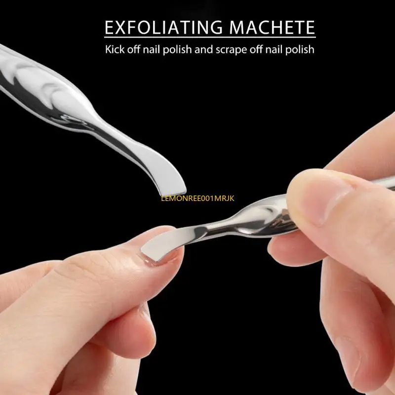 M4YA Cutticer Pusher Cutticle Removedor cutículas dupla cabeça Manicures manicures