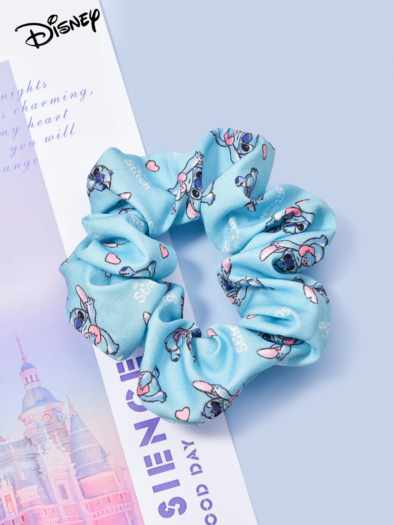 3 ربطات شعر مرنة كبيرة بطباعة رقمية من ديزني ستيتش، مثالية للحفلات، يوم العودة إلى المدرسة وكهدايا للمراهقين. #3