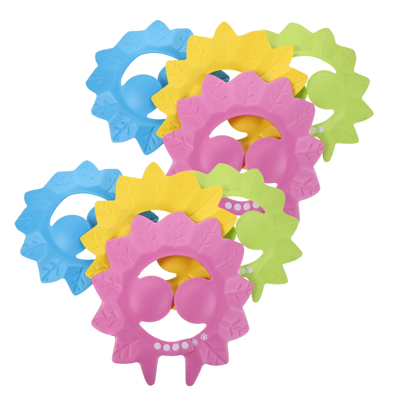 

8Pcs Children Waterproof Hair Wash Cap Adjustable Bath Visor Baby Shampoo Shield Ear Protection Toddler Hair Washing Hat