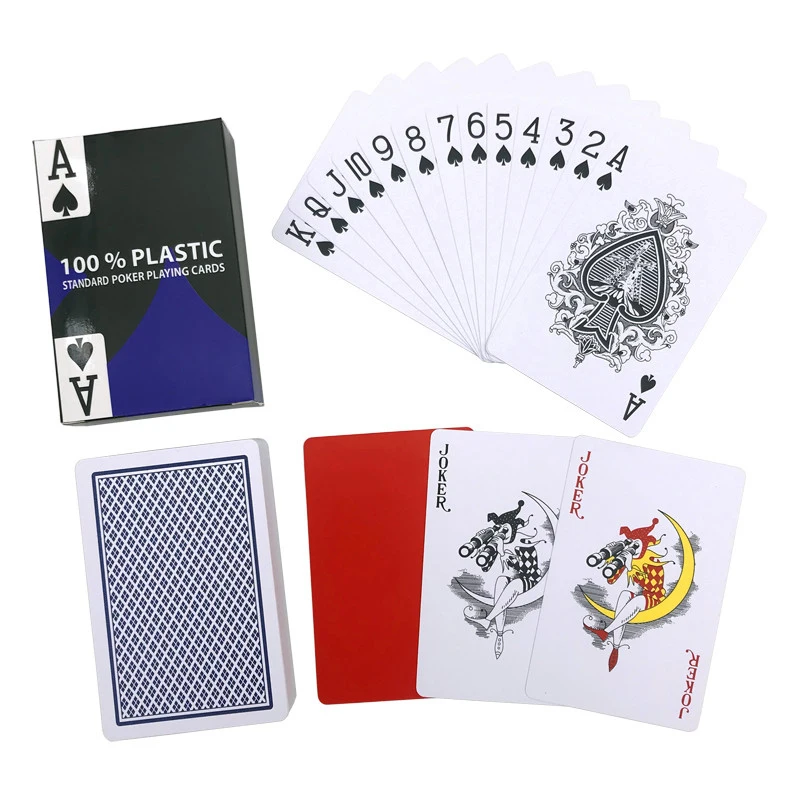 2 Set/Lots Bridge Pattern Poker Baccarat Plastic Waterproof Playing Cards Little Letters Texas Hold'em Board Game 2.28*3.46 inch