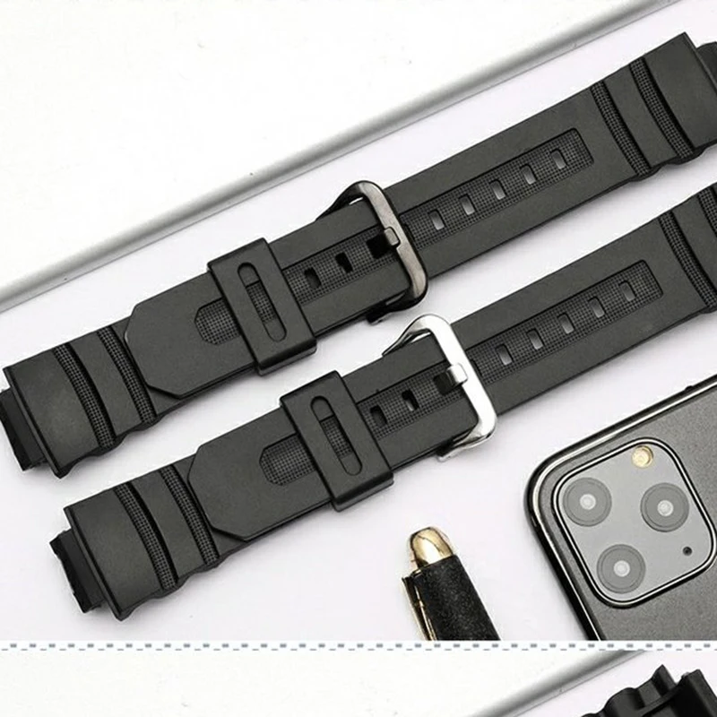 For Casio G-Shock AW-590/591/5230/282B AWG-M100/M101 G-7700/7710 resin strap rubber watch accessories bracelet