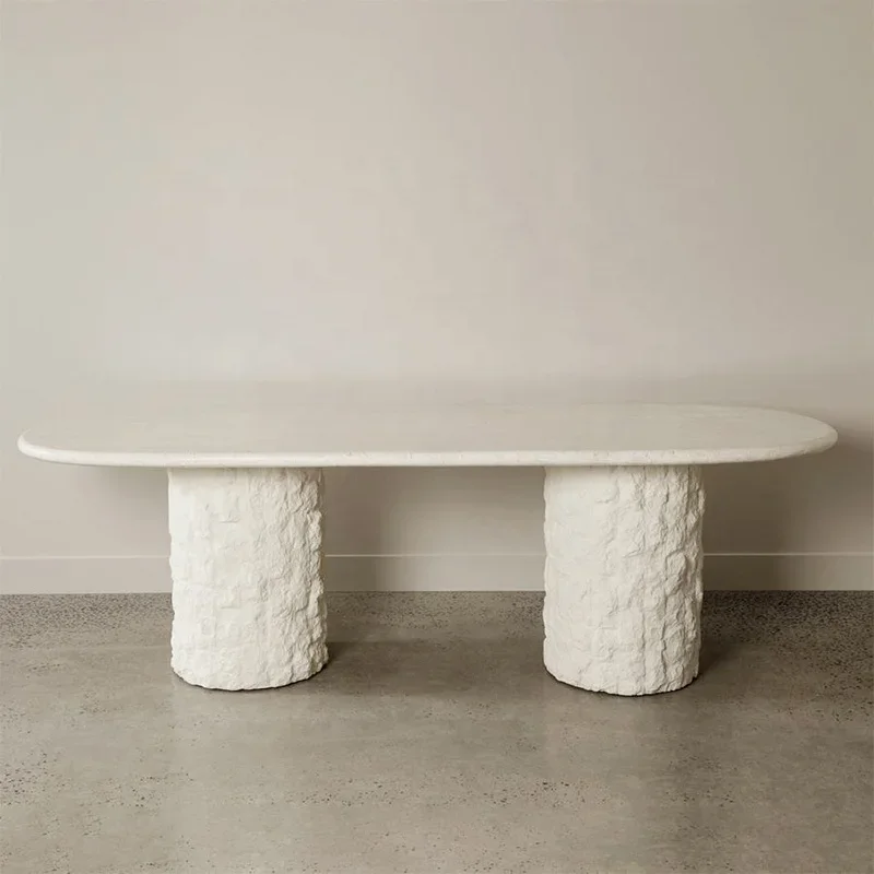 

zz Living room conference room natural marble tea table simple long tablee