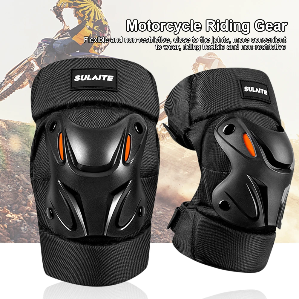 Motorcycle Protection Knee Shockproof Racing Knee Pads Motocross Knee Pads Adjustable Off-Road Knee Protector for Cycling Racing
