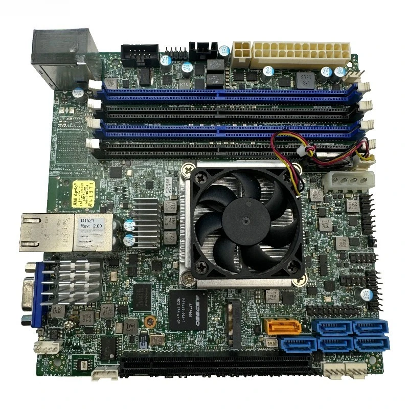 

Supermicro X10SDV-4C-TLN2F Mini-ITX - D-1521 4-Core Server Board with Dual 10GbE, for NAS/UnRAID/TrueNAS
