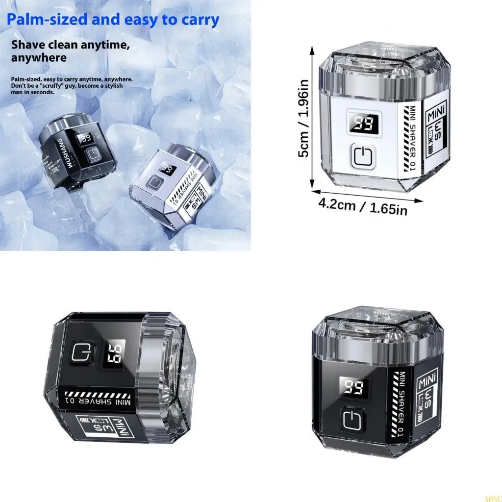 

A0NC Travel Mini Men Electric со светодиодным дисплеем Водонепроницаемая электробритва