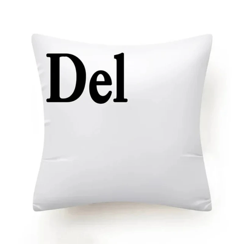 Double Sided Computer Keys Pillow Cover, Geometric Design for Sofa Bedroom and Contemporary Room Styling