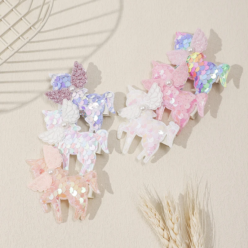 

New Cartoon Unicorn Hairpins Children Girls Kids Baby Cute Hair Clips Barrettes Accessories Hair Clip Headdress Headwear Gift