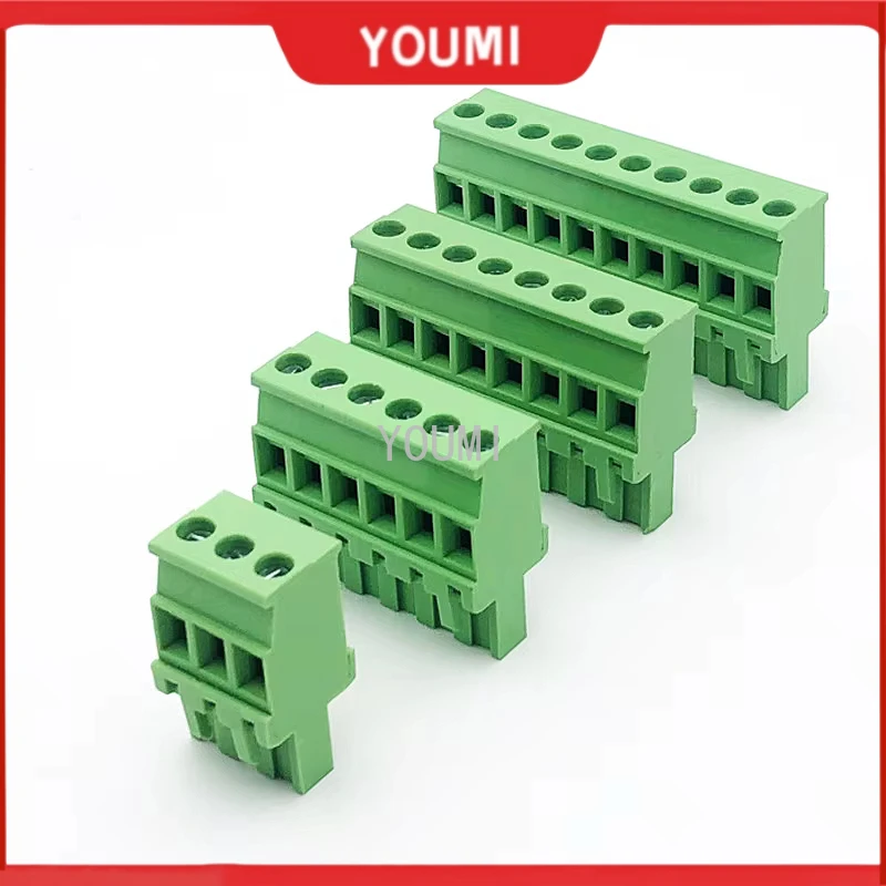 5Pcs KF2EDGKB PCB Vertical Connector Plug-in Terminal Pitch 5.08MM Connector 2/3/4/5/6/8/10P Terminal Block 300V 10A Pluggable