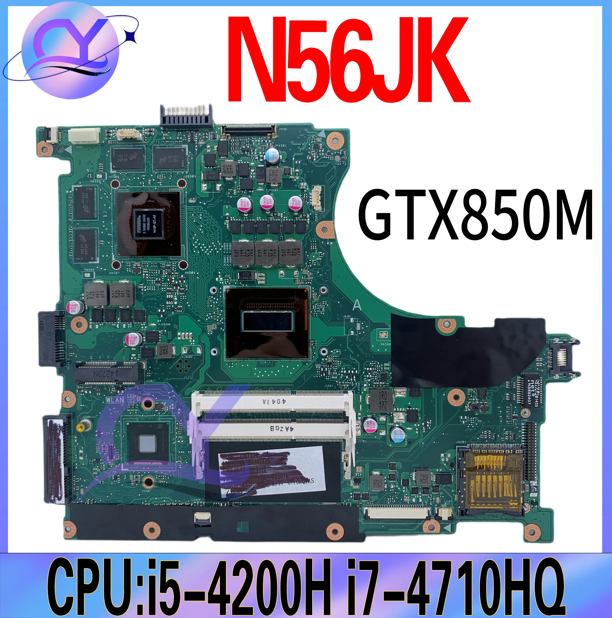 

Материнская плата для ноутбука N56JK Материнская плата ASUS N56JN N56J G56J G56JK с подсветкой GT840 GTX850M видеокарта 100% ТЕСТ ОК