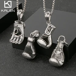 Gym Sports Gloves Pendant Necklace - Stainless Steel 316L - KP45752-BD