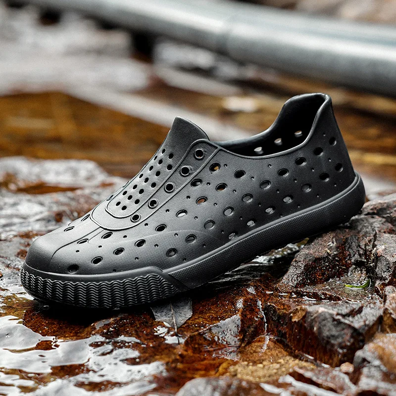 Man Summer Couple Clogs Men Women Casual Round Toe Back Strap Waterproof Rain Shoes Outdoor Beach Water Sandals Slippers Shoes