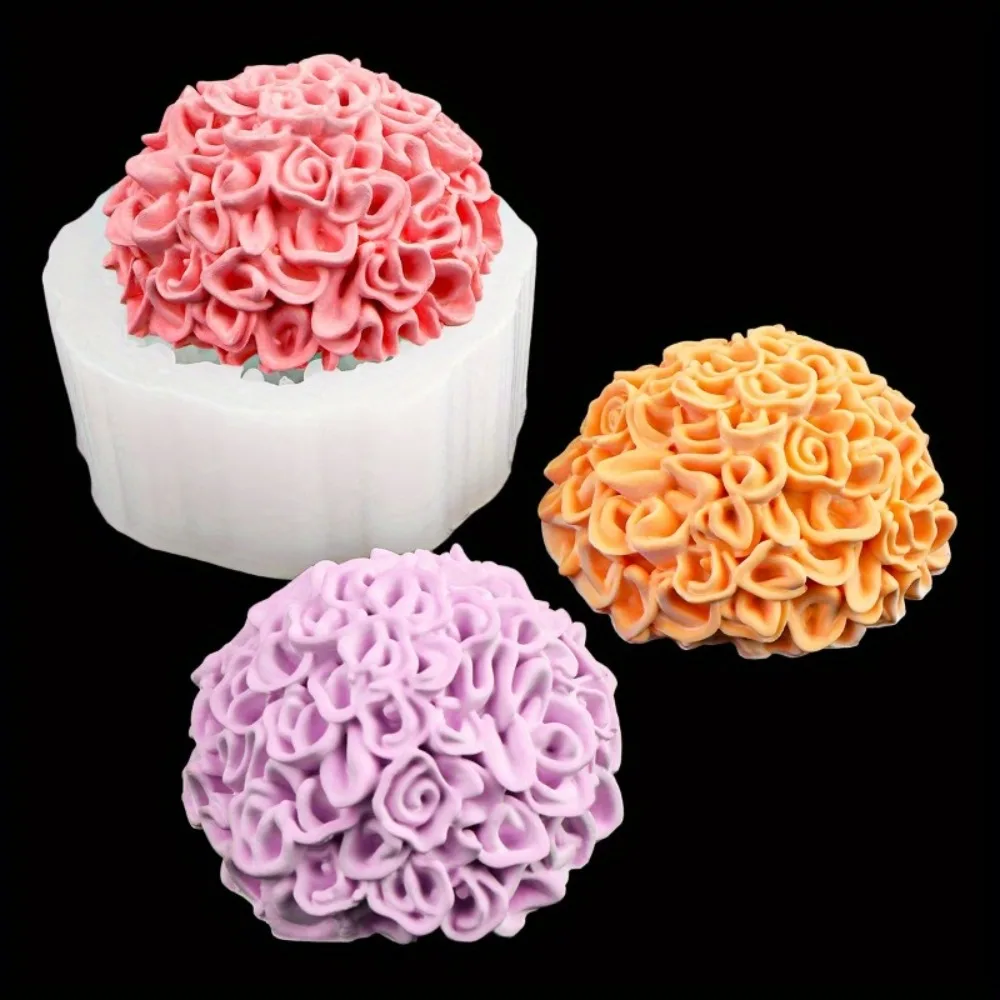 A Marigold Silicone Mold DIY Chrysanthemum Aromatherapy Candle Plaster Ornament Molds Day of the Dead Drip Ornament Molds