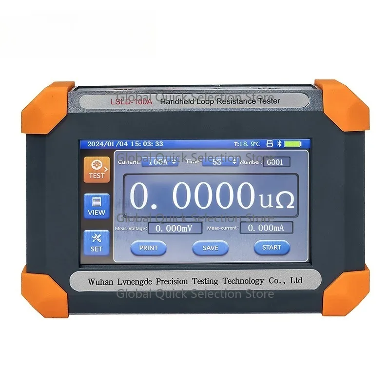

100A Handheld Loop Resistance Tester Circuit Contact Resistance Tester Loop Impedance Tester Insulation Resistance Resistencia