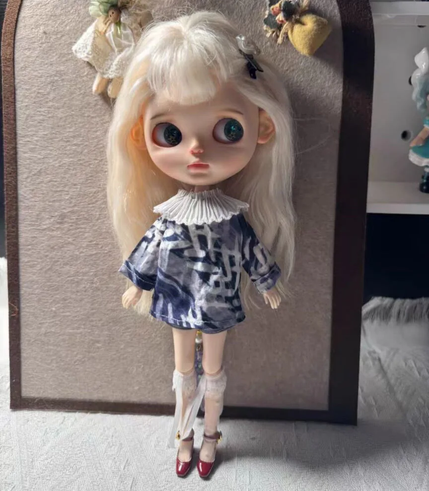 4 قطعة نمط أنيق 2025 Blythe/landoudou سترة + تنورة طويلة + شورت + قميص (يصلح لـ Lulu,ymy24,Ob22,24,26,zone, Jenny) #5