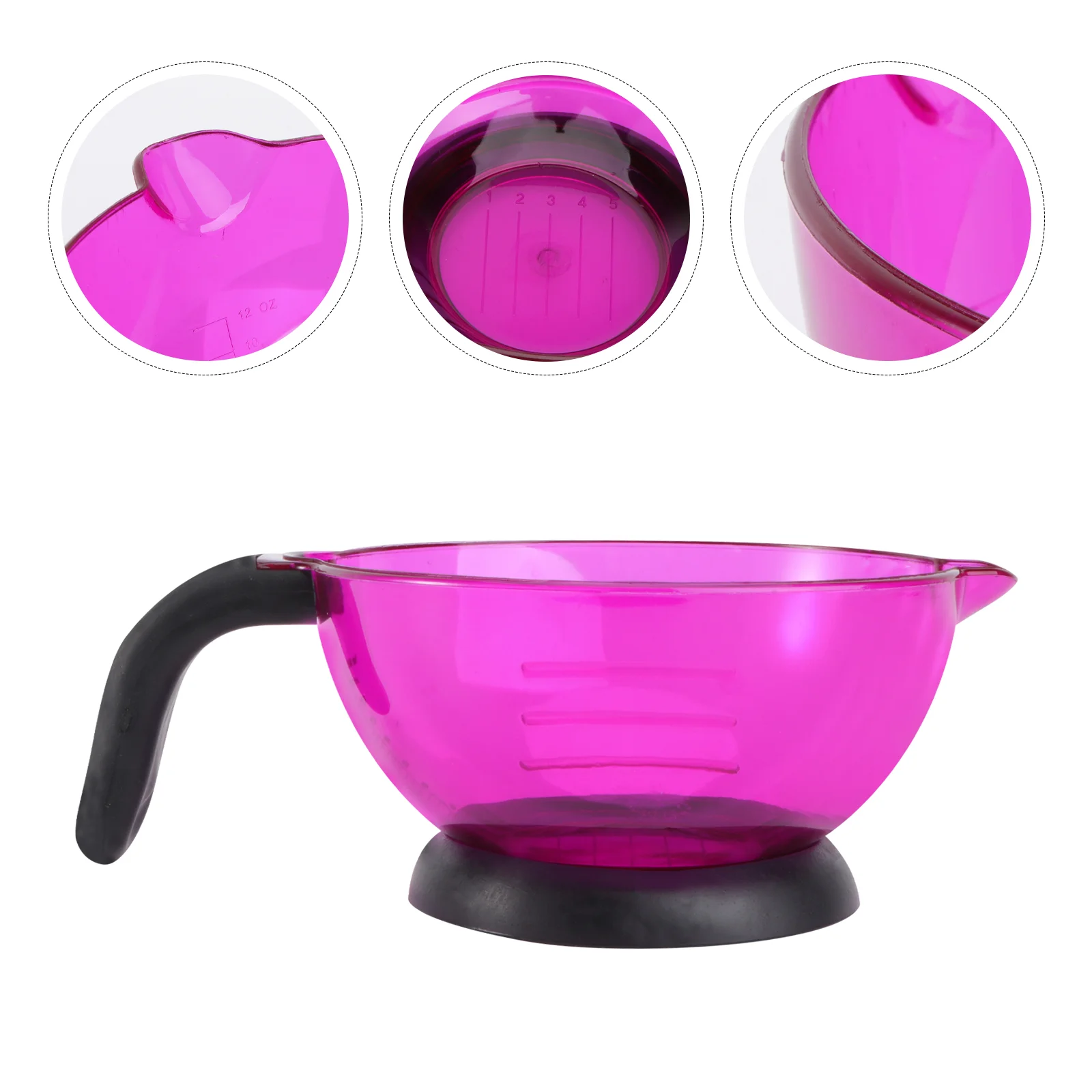 

1pc Pro Hair Color Mixing Bowl DIY Hair Dye Hair Coloring Silicone Bowl Sturdy Hair Tint Cup with Handle for Salon Barbershop