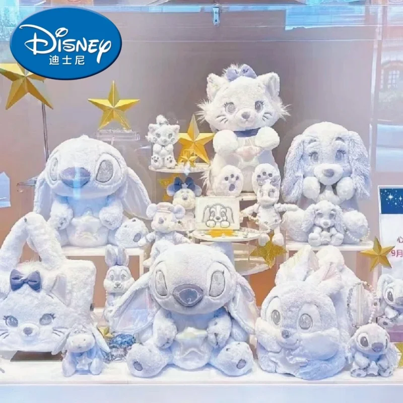 

Оригинальная плюшевая кукла Disney Wishful вечерние Series, Стич, ангел Мари, кот и леди, кавайная плюшевая подушка, периферийные подарки для девочек