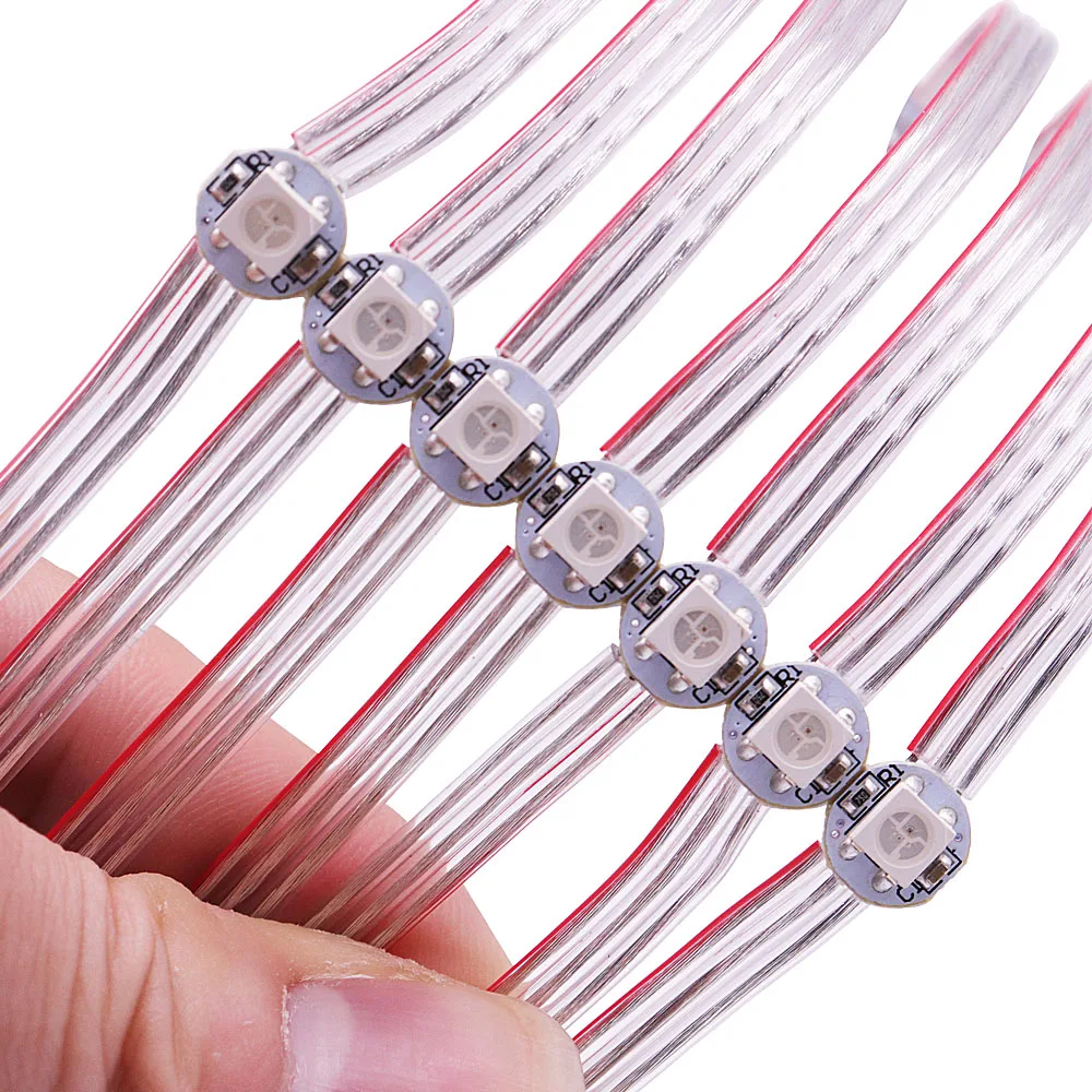 10/25/50/100 Leds/String WS2812B Pixels RGB LED Strip Module Heatsink Board knooppunten individueel adresseerbaar DC5V