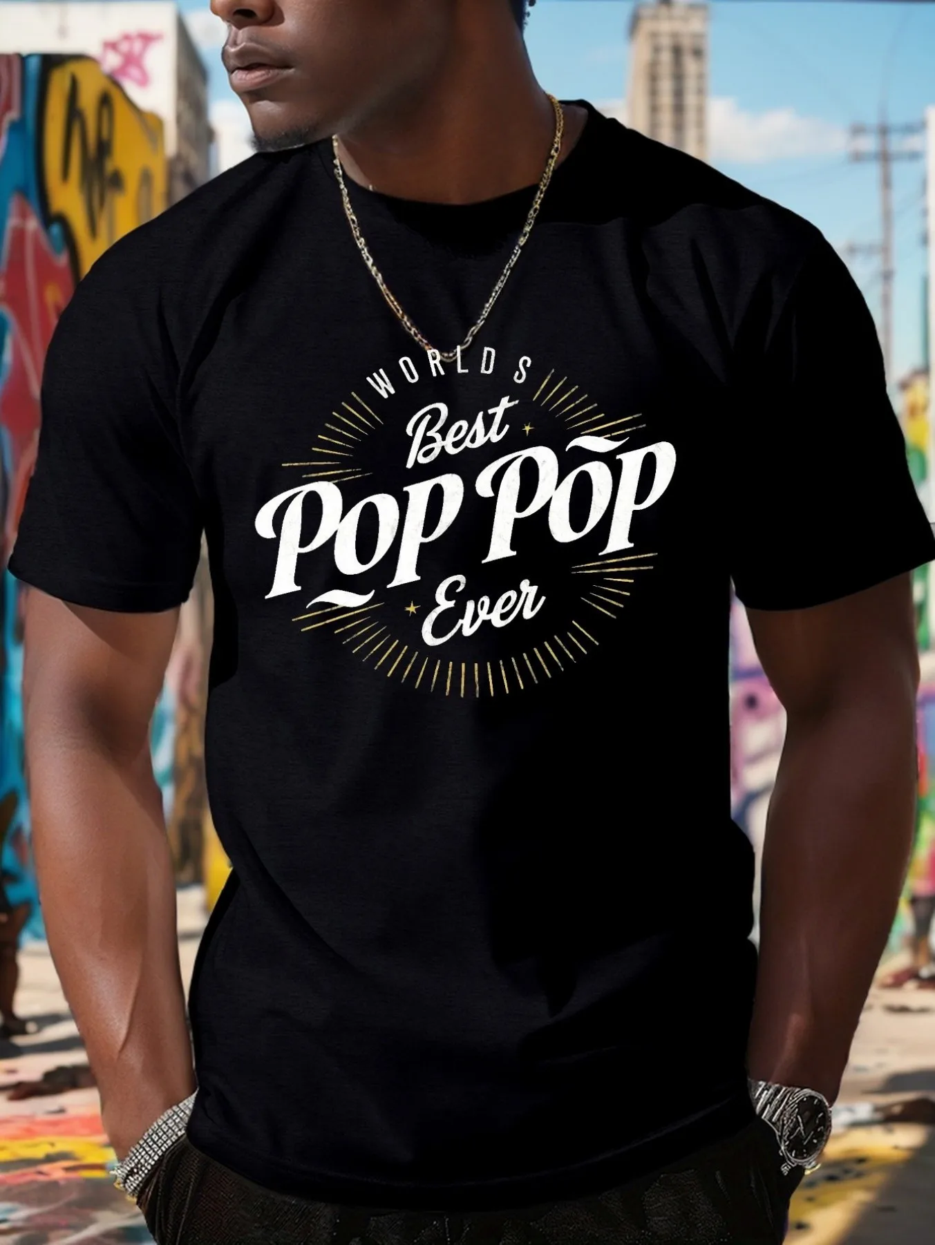 

Top Pick Local Best POPPOP Timeless Pattern Men's Dad Graphic Tee