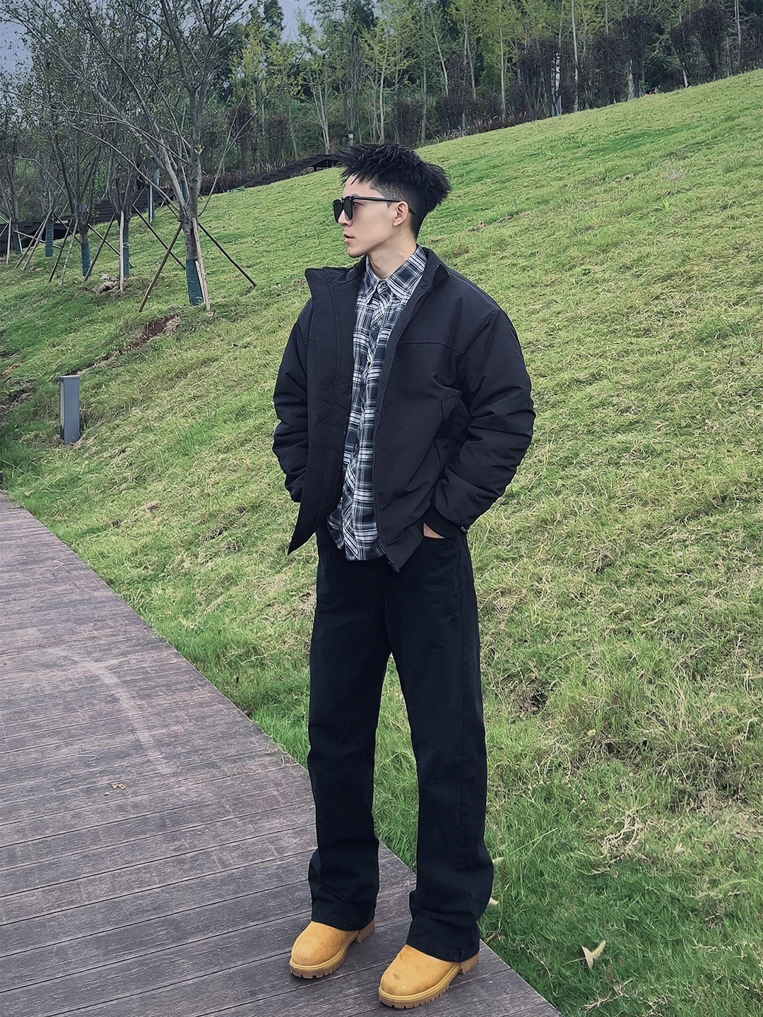 

Мужская куртка-бомбер свободного кроя с хлопковым наполнителем, ветрозащитная, повседневная, из полиэстера, с длинными рукавами, на молнии