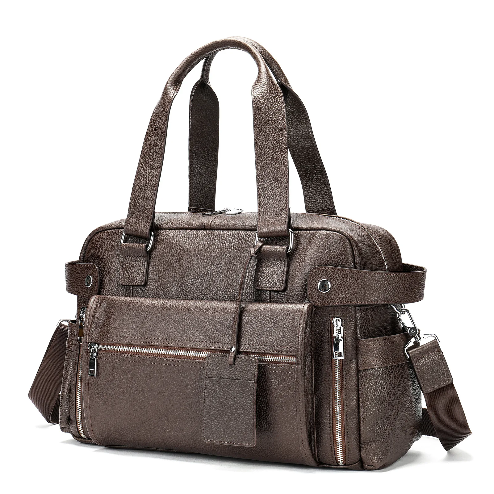 Borsa da uomo Valigetta da lavoro borsa per computer grande Borsa a tracolla da viaggio in pelle Borsa tote da viaggio in pelle per viaggi d'affari
