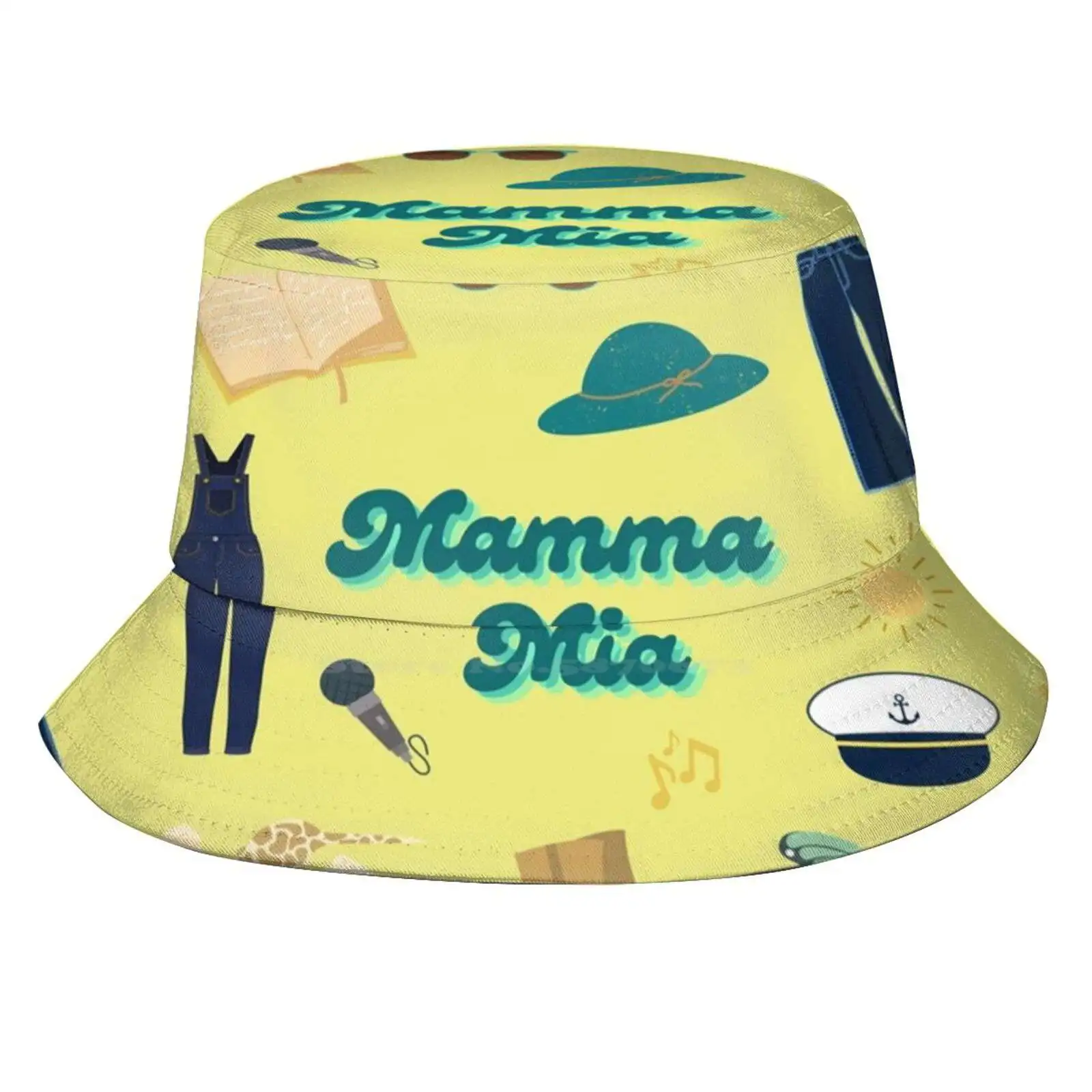 Mamma Mia-Sombrero de pescador para dama, gorra de pescador con diseño de dinamo, estilo Retro