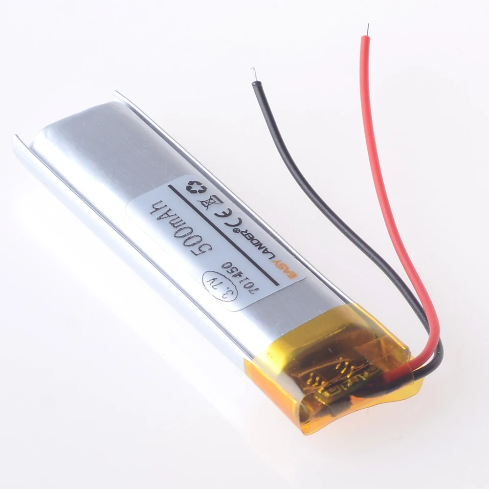 3.7 فولت 701450   500 مللي أمبير بطارية ليثيوم أيون بوليمر قابلة للشحن بطاريات ليبو لسماعات بلوتوث مسجل DVR