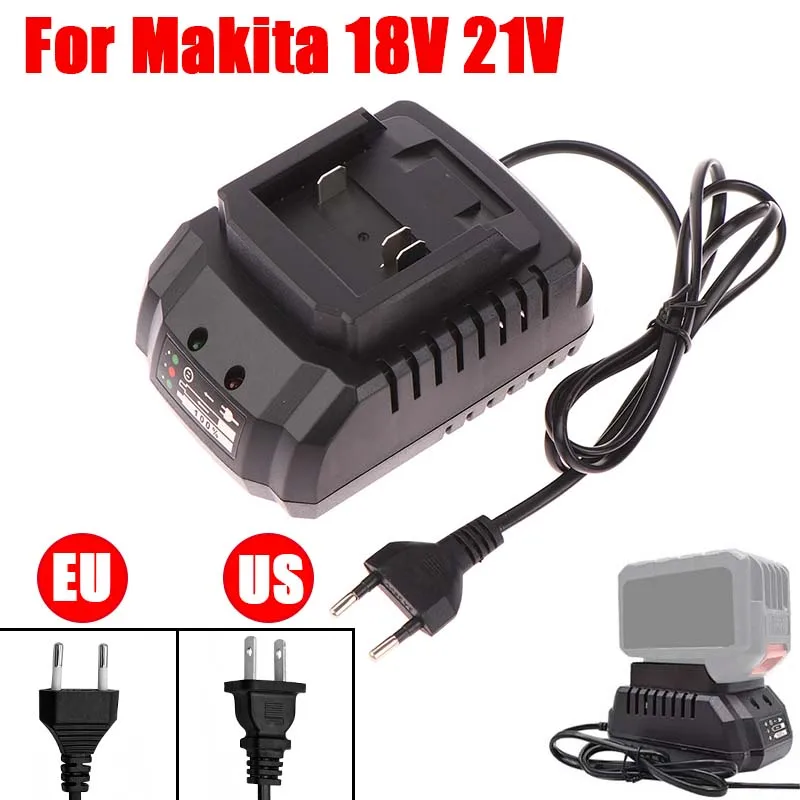 Carregador de pinos Makita 18V 21V para furadeira elétrica, chave de impacto elétrica, esmerilhadeira angular, carregador de bateria para ferramentas elétricas