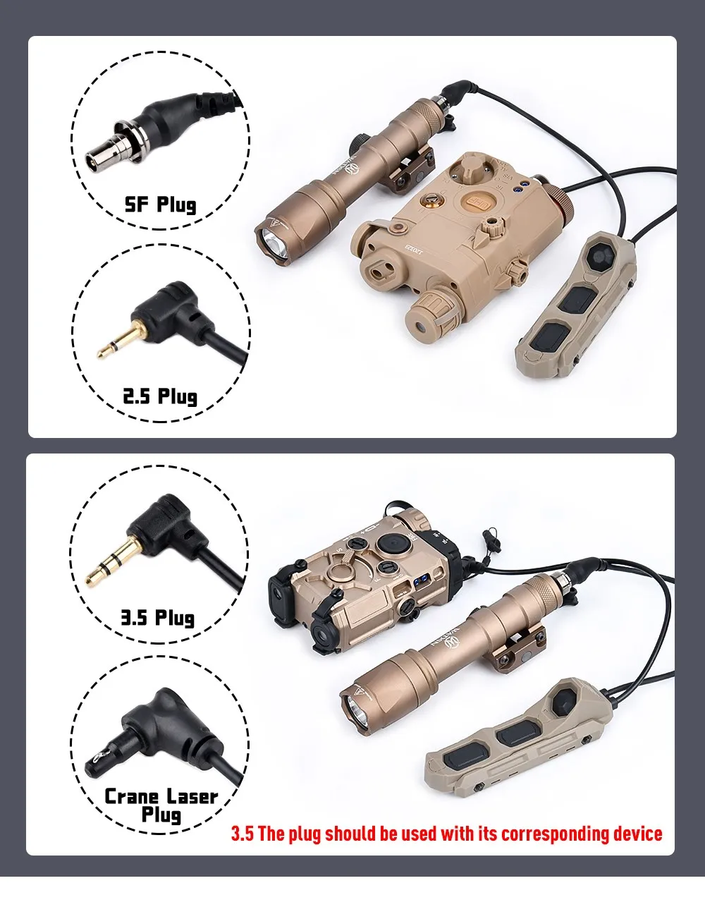 Imagem -03 - Axonun-tactical Crane Laser Plug Remoto Dupla Função Interruptor de Pressão M300 Peq Botão Mod Switches Fit Keymod M-lok Picatinny Novo