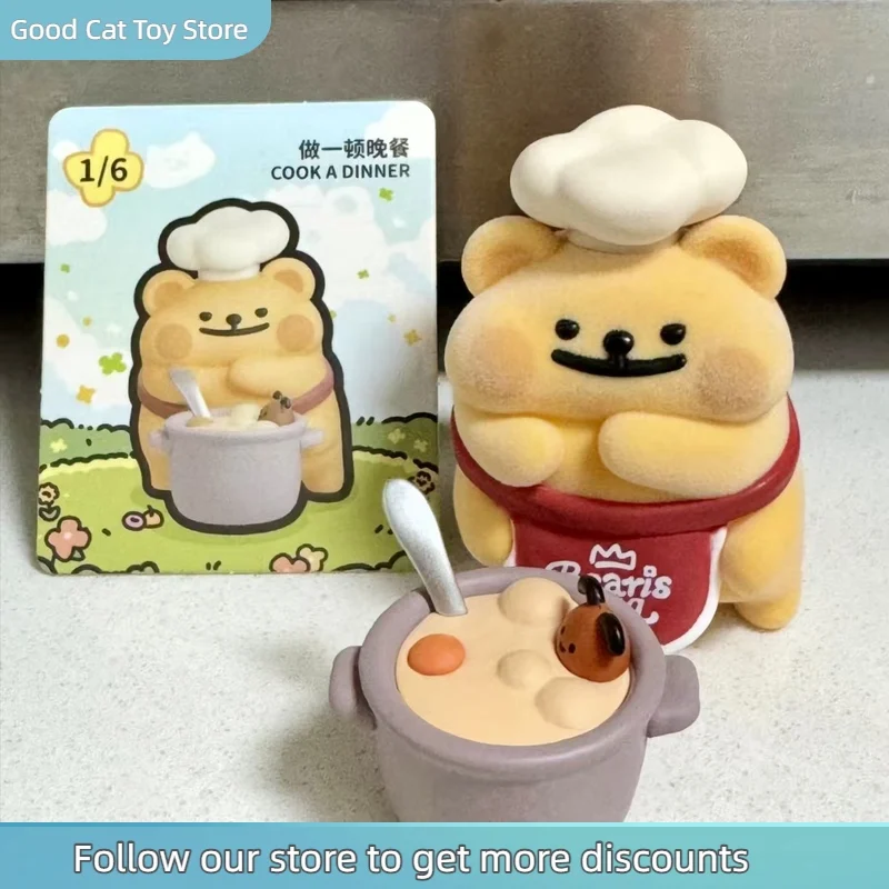 

Plzdot Official Bear Worm Blind Box Mini Figure Cute Desktop Ornament Take Care Of Yourself Series Home Decor Gift For Women