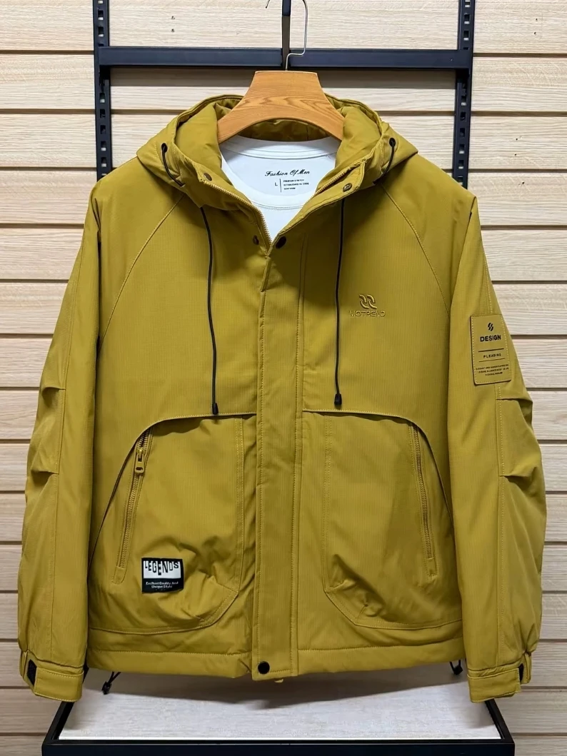 

Men's Winter Thiened Warm Cotton Jaet Coat New Arrival Hooded Faionable Versatile High-End Personali Haome