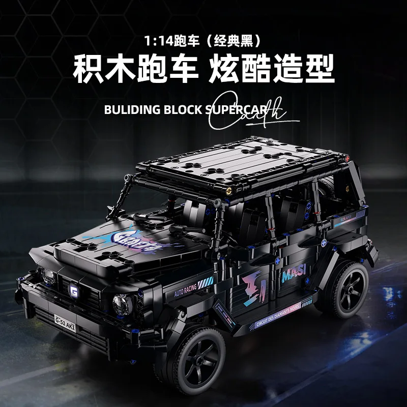 Tecnico 1:14 RC Nero Fuoristrada Veicolo Building Block MOC Elettrico RC Modello di Costruzione Mattoni Auto Giocattoli Regalo per Bambini Adulti