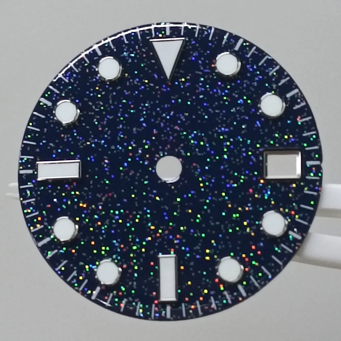 

28.5mm NH35 Star Dial Fit NH35 Movement C3 Blue Luminous Custom Logo Watch Face