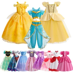 Children Summer Dress Kids Rapunzel Bell Anna Performance Fancy Clothes Girls Princess Birthday Vestidos Kids Cosplay Dresses
