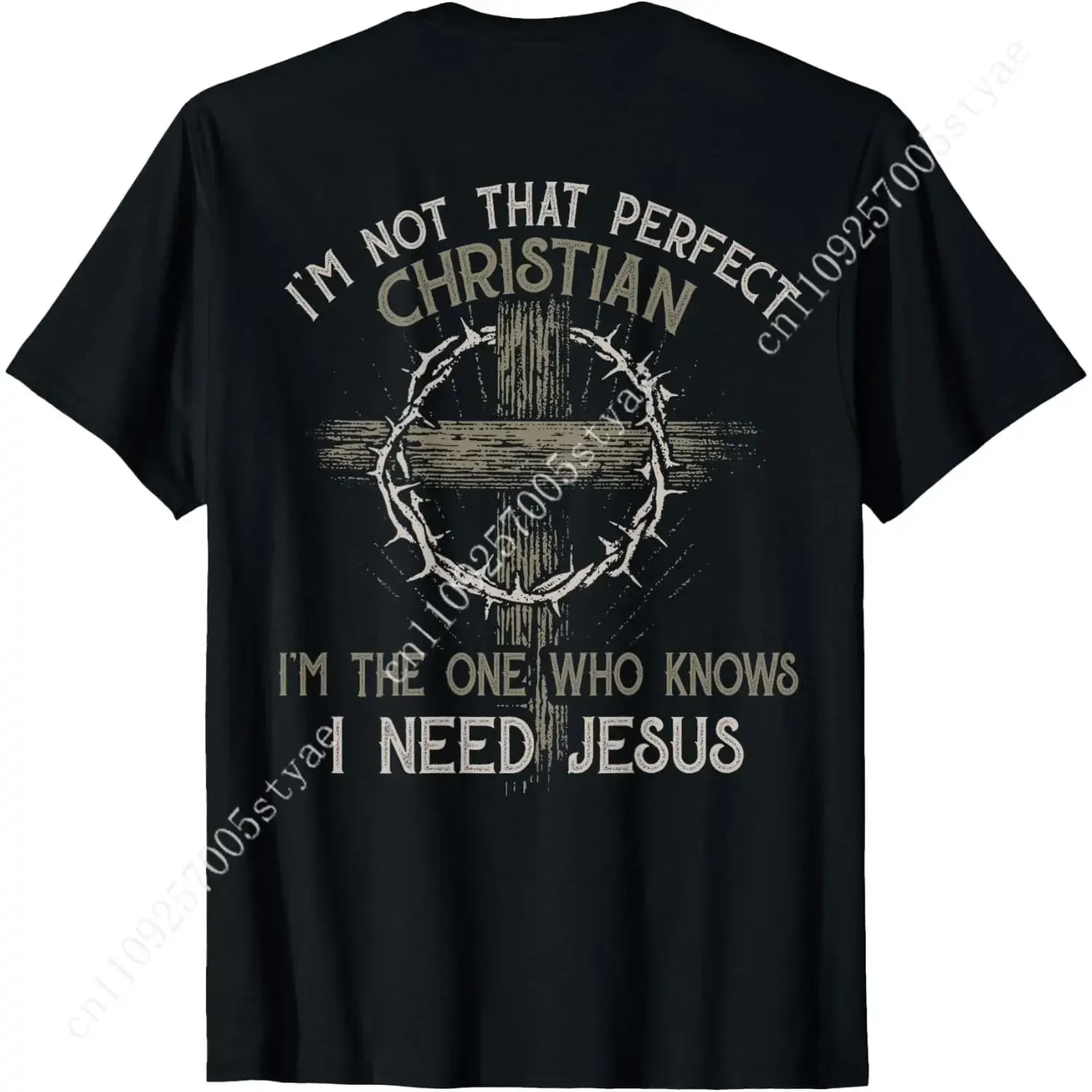 I'm Not That Perfect Christian  I'm The One That Knows T-Shirt        Graphic tees Casual Shortsleeve