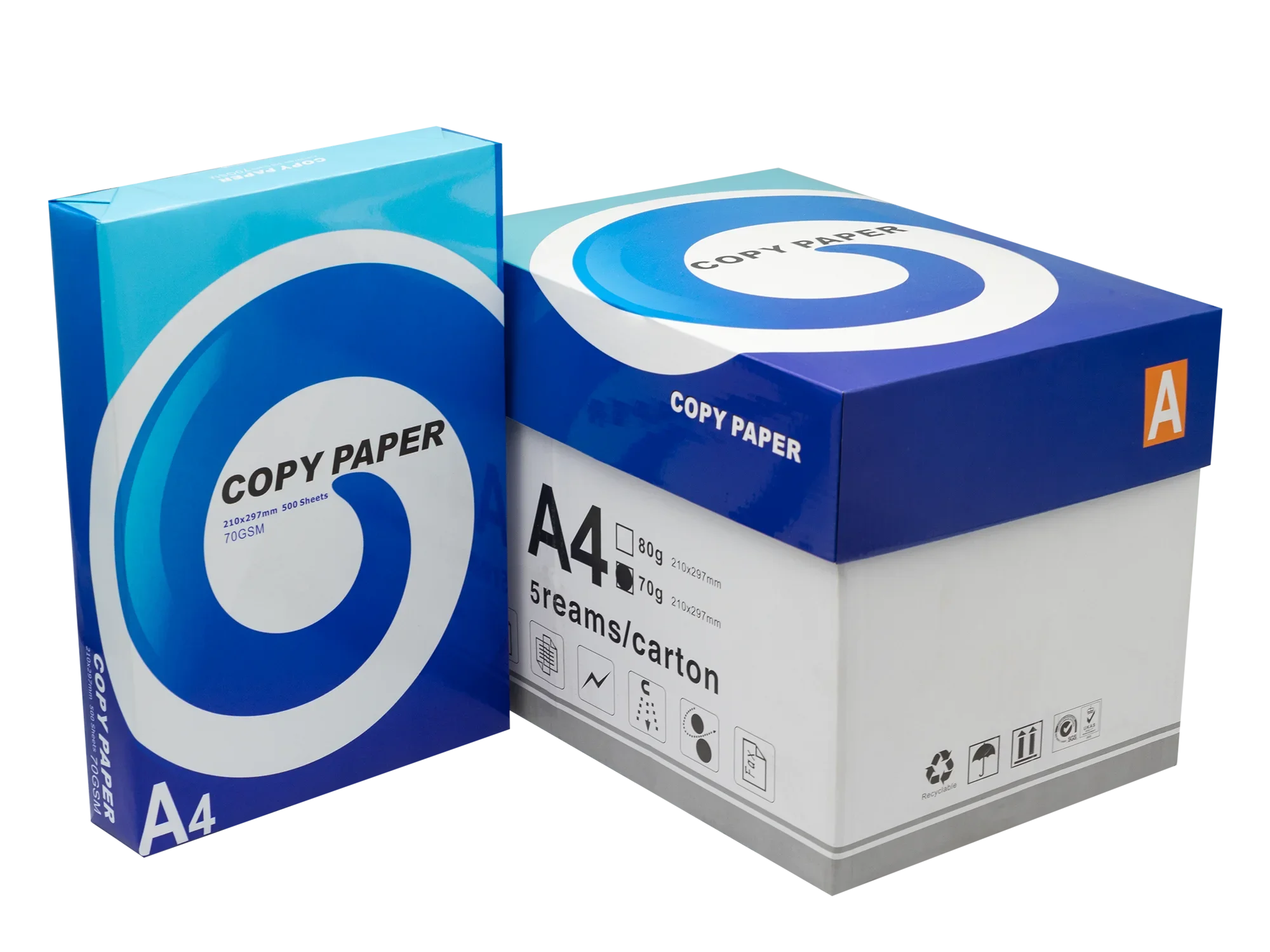 Multipurpose A4 Copy 70gsm 75gsm 80 Gsm / White A4 Copy Paper A4 Paper 70g